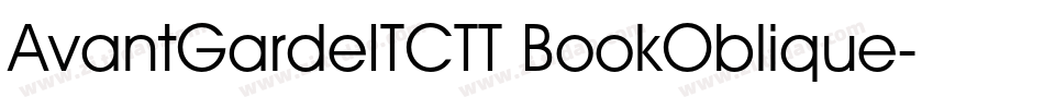 AvantGardeITCTT BookOblique字体转换